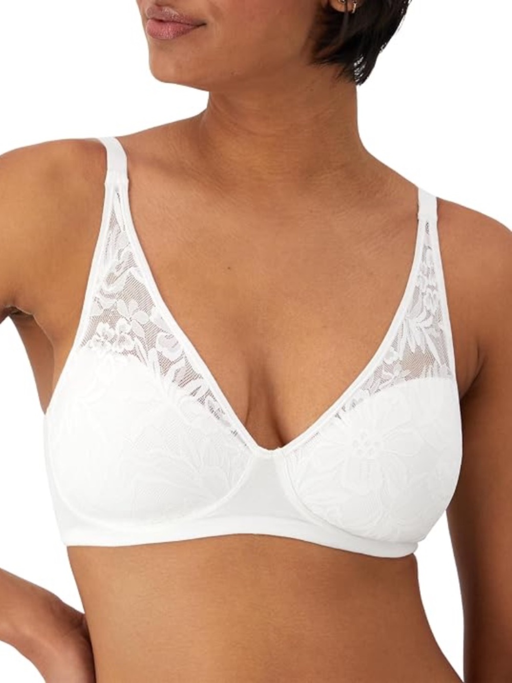 NWT 2XL  Bali Women's Wireless Bras for Women - Breathe Lace Cotton Bra